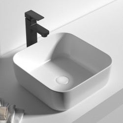 385x385x140mm Bathroom Square Above Counter White Ceramic Wash Basin 385x385x140mm Bathroom Square Above Counter White Ceramic Wash Basin